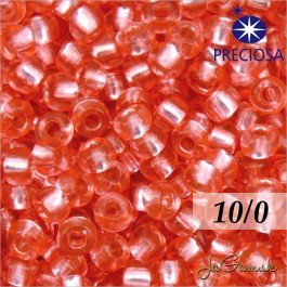Rokajl Preciosa 10/0  ružová so strieborným prieťahom 10g (12050)